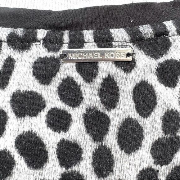 MICHAEL Michael Kors Cheetah Mixed Media Knit Top - Picture 6 of 9